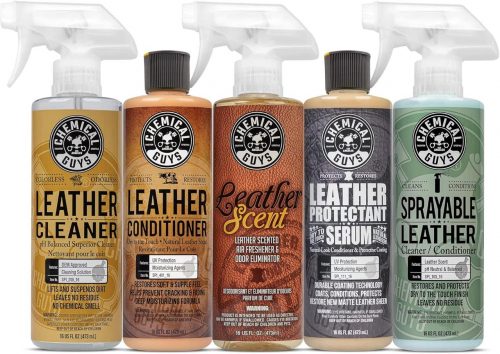 רק 52.4$/167 ש״ח מחיר סופי כולל הכל עד דלת הבית לערכת הניקוי וההזנה לעור של Chemical Guys – לניקוי, חידוש ושימור של כל מוצרי העור בבית וברכב!!