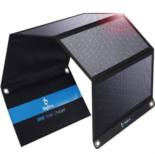רק 49.9$/165 ש״ח מחיר סופי כולל הכל עד דלת הבית למטען סולארי מתקפל מבית BigBlue – עם שלושה פורטים, הספק של 28W, טעינה בו זמנית למספר מכשירים ועמידות למים!!