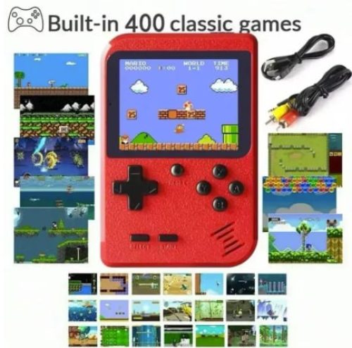 רק 5.6$/17 ש״ח לקונסולת משחקי רטרו ניידת עם 400 משחקים מובנים, מסך גדול, חיבור לטלוויזיה ועיצוב קומפקטי לנוסטלגיה ומשחק בכל מקום!!