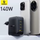רק 28.9$/94 ש״ח למטען GaN חכם מבית Baseus בהספק אדיר של 140W – כולל 3 יציאות USB-C ו־USB-A נוסף, טעינה מהירה למחשבים ניידים, טאבלטים וסמארטפונים בו-זמנית!!