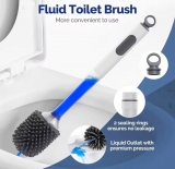 רק 8.5$/27 ש״ח למברשת שירותים מסיליקון עם מיכל נוזל ניקוי בידית, ראש גמיש 360° וייבוש מהיר – לניקוי מהיר ויסודי גם בפינות הקשות!!