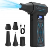 רק 13.5$/44 ש״ח למפוח אוויר נטען עם מנוע טורבו חסכוני, 4 מהירויות, מסך LED ופיות מתחלפות – עוצמה מדויקת לניקוי מקלדת, מחשב, רכב וציוד אלקטרוני!!