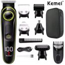 רק 15.6$/50 ש״ח למכונת תספורת מולטיפונקציונלית לגברים מבית Kemei דגם KM‑696 עם מסך דיגיטלי, ראשים מתחלפים, קוצץ אף ואוזניים ואביזרים נלווים!!