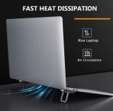 רק 2.6$/9 ש״ח לסט של 2 תומכי מתכת מתקפלים למחשב נייד – לשיפור זווית העבודה ואוורור יעיל שמפחית חום!!