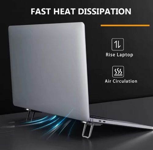 רק 2.6$/9 ש״ח לסט של 2 תומכי מתכת מתקפלים למחשב נייד – לשיפור זווית העבודה ואוורור יעיל שמפחית חום!!