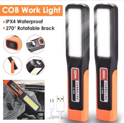 רק 5.6$/18 ש״ח לפנס העבודה ה־LED העוצמתי עם בסיס מגנטי, טעינת USB, ראש מתכוונן ‎270°‎ ועמידות למים!!