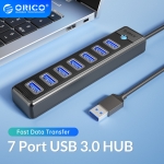 רק 7.4$\30 ש"ח למפצל USB שבעה פורטים הנהדר מבית ORICO!! 