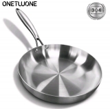 רק 19.1$/61 ש״ח למחבת הנירוסטה האיכותית ללא ציפוי מבית נירוסטה 304 עם פיזור חום מהיר והתאמה לכל סוגי הכיריים!!