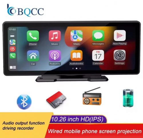רק 28.8$/92 ש״ח למסך המולטימדיה החדשני BQCC 10.26 אינץ׳ עם CarPlay ו-Android Auto!!