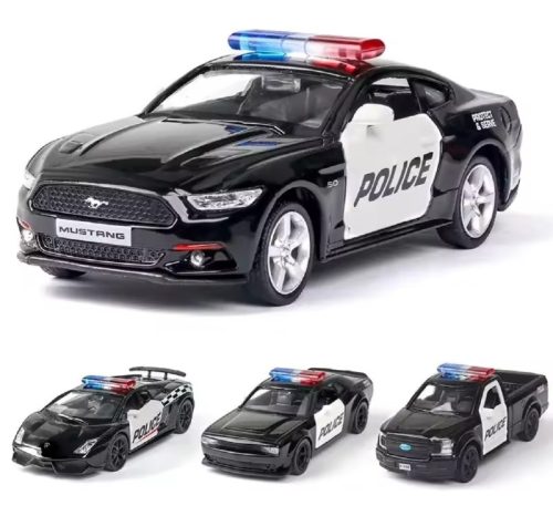 רק 5.8$/17 ש״ח לדגם רכב משטרה ממתכת בקנה מידה 1:36 עם מנגנון משיכה לאחור דלתות נפתחות ועיצוב ריאליסטי מושלם למשחק ולמתנה!!