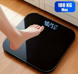 רק 6.5$/20 ש״ח למשקל גוף דיגיטלי חכם ומדויק בעיצוב אלגנטי עם מסך LCD גדול, תצוגת טמפ', זכוכית מחוסמת ומשקל מקסימלי 180 ק״ג!!