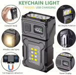 רק 4.6$/14 ש״ח לפנס מיני נטען עוצמתי עם תאורת COB צדדית, ראש מסתובב 180° ומגנט מובנה שמתאים לטיולים, עבודה בשטח ושימוש יומיומי!!