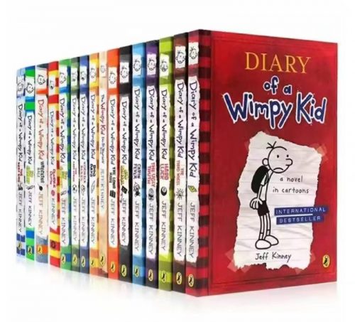 רק 29$/92 ש״ח למארז 10 ספרי Diary of a Wimpy Kid באנגלית – מושלם לשיפור קריאה ולכיף גדול!!