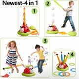 רק 29.7$/97 ש״ח לצעצוע ספורט 4 ב־1 עם מוזיקה, אורות ושליטה מרחוק – פעילות ספורטיבית כיפית בבית ובחוץ!!