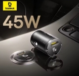 רק 11$/35 ש״ח למטען הרכב הקומפקטי והעוצמתי 45W מבית Baseus כולל כבל USB-C איכותי!!