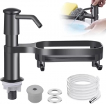 רק 10.5$/34 ש״ח למשאבת סבון עם מתקן אחסון מובנה לספוגים, חיבור ישיר לבקבוק מתחת לכיור והתקנה על המשטח!!