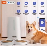 רק 41$/131 ש״ח למתקן האכלה אוטומטי לחיות מחמד עם מיכל 4L, שליטה מהאפליקציה, קערות נירוסטה כפולות והתראות חכמות!!