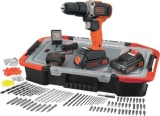 דיל מקומי: סט Black+Decker ענק הכולל מברגה / מקדחה דופקת 18V, זוג סוללות 1.5Ah, מטען + סט אביזרים 160 חלקים וארגז אחסון במחיר שווה במיוחד!