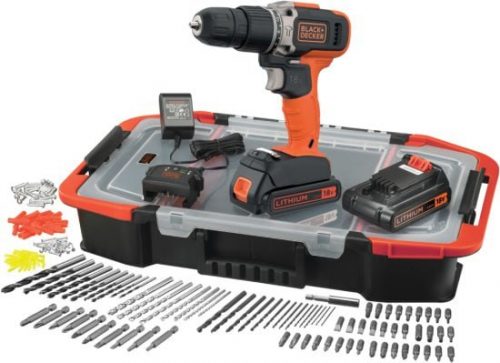 דיל מקומי: סט Black+Decker ענק הכולל מברגה \ מקדחה דופקת 18V, זוג סוללות 1.5Ah, מטען + סט אביזרים 160 חלקים וארגז אחסון במחיר שווה במיוחד!