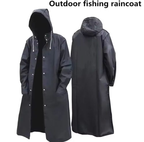 רק 7.6$/23 ש״ח למעיל גשם ארוך עמיד למים בסגנון ווינדברייקר עם כובע להגנה מרוח וגשם מושלם לטיולים רכיבה ודיג בכל מזג אוויר!!