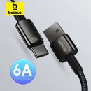 רק 4$/12 ש״ח לכבל טעינה מהירה Baseus USB-C בהספק 100W באורך 1 מטר עם תמיכה בטעינה חזקה והעברת נתונים למכשירי Samsung, Huawei ועוד!!