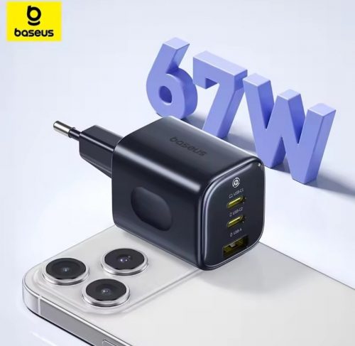 רק 70 ש״ח עם הקופון CDIL02 למטען מהיר מבית Baseus דגם מיני Picogo 67W GaN קומפקטי במיוחד!!
