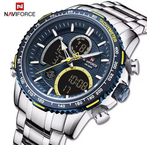 רק 11.9$/39 ש״ח לשעון הכרונוגרף המרשים לגברים מבית NAVIFORCE – עיצוב ספורט־אלגנט, רצועת מתכת, עמידות למים ומנגנון קוורץ מדויק!!