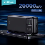 רק 13.7$/44 ש״ח למטען נייד עוצמתי בנפח 20,000mAh מבית KUULAA עם טעינה מהירה 22.5W, תצוגה דיגיטלית, קומפקטיות וניידות מושלמת!!