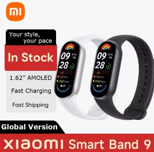 רק 30.7$/98 ש״ח לצמיד הספורט החכם האיכותי Xiaomi Smart Band 9 עם מסך ‎1.62″‎ AMOLED ועמידות מים ‎5ATM!!
