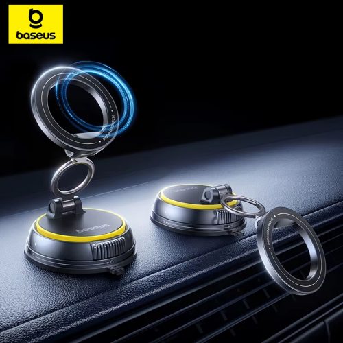 רק 14.4$/48 ש"ח למעמד הרכב המגנטי והאיכותי Baseus Vacuum Magnetic עם נעילת ואקום חזקה וסיבוב מלא ב־360°!!