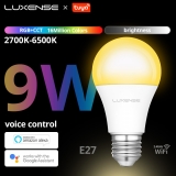 רק 7.4$\26 ש"ח לנורה חכמה צבעונית 9W RGB מבית Luxense כוללת תמיכה בעוזרת קולית!!