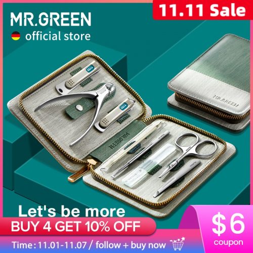 רק 25.3$/82 ש״ח לסט מניקור ופדיקור מקצועי מבית MR.GREEN עם קייס נשיאה, נירוסטה איכותית וכלים חדים ונוחים!!