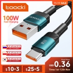 החל מ 1$\3.6 ש"ח לכבל המהיר Toocki 6A USB Type C Cable 100W!!
