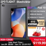 רק 117.9$\478 ש"ח לטאבלט העוצמתי החדש הנהדר Blackview Oscal Pad 10!!