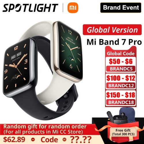 רק 24.9$\89 ש"ח לצמיד \ שעון חכם הנהדר מבית שיאומי Xiaomi Mi Band 7 Pro בגרסה הגלובלית!!