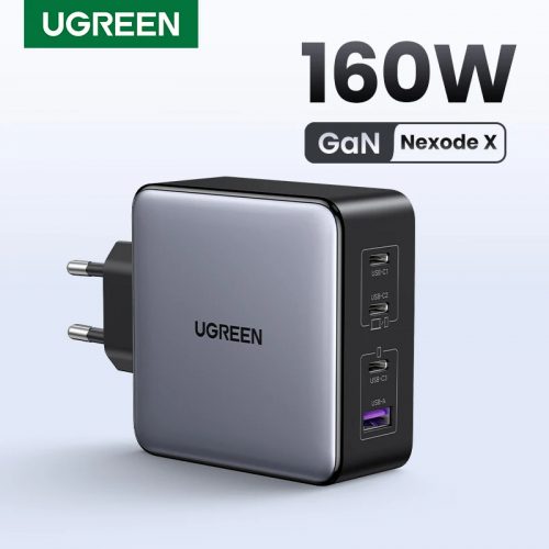 רק 51$\185 ש״ח עם הקופון AEAFF03 למטען קיר טעינה מהירה UGREEN 160W Nexode X!!