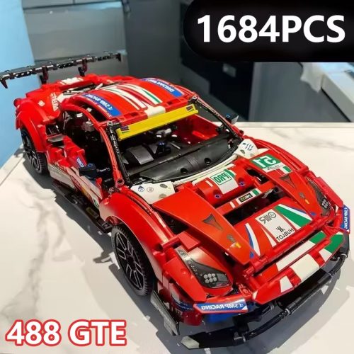 לחטוף!! רק 17.4$\64 ש״ח לערכת לבנים להרכבה 1648 חלקים בסגנון מכונית פרארי 488!!