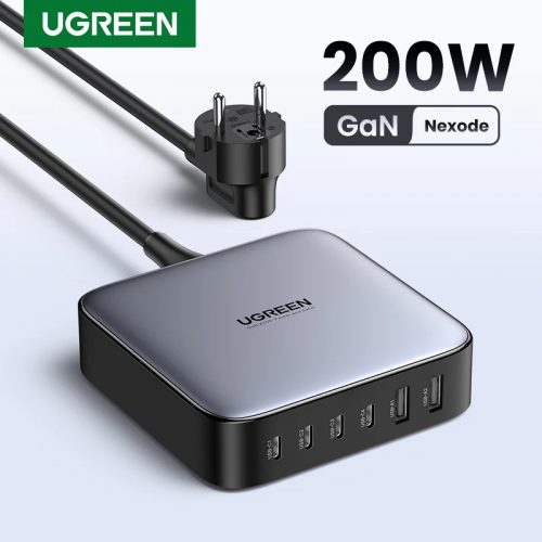 רק 71.9$/246 ש״ח עם הקופון 8MF3U6 למטען שולחני UGREEN 200W GaN!! 