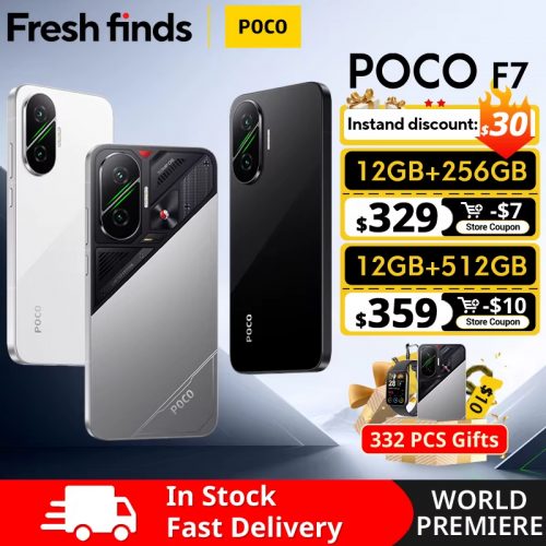 רק 281.7$/926 ש״ח לסמארטפון העוצמתי POCO F7 עם מסך AMOLED, מצלמה עם מייצב אופטי, מעבד דגל וסוללה עצומה של 6500mAh!! בארץ המחיר 1500 ש״ח!!