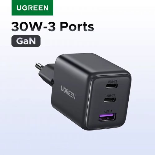 רק 8.9$/29 ש״ח למטען מהיר UGREEN 30W GaN קומפקטי עם טעינה חכמה ותמיכה בפרוטוקולים מתקדמים!!