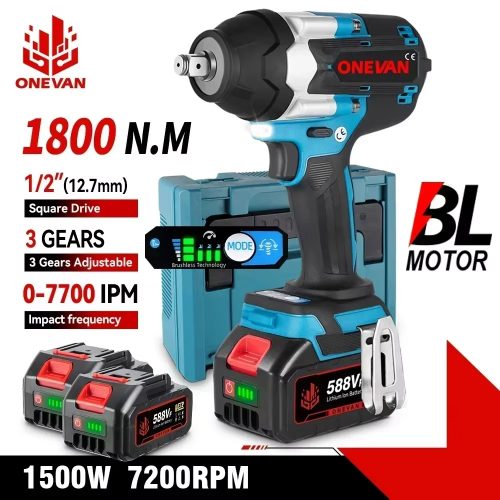 רק 44.6$\158 ש״ח עם הקופון AESS06 למפתח רטיטה 1\2 אינץ' עוצמתי תואם סוללות מקיטה!!