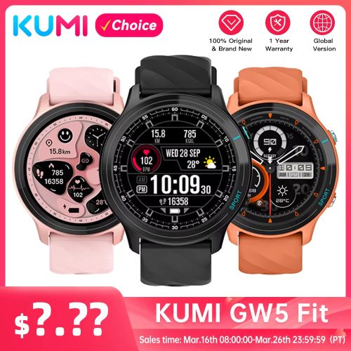 רק 17.6$\46 ש״ח עם הקופון AFAS22 לשעון החכם KUMI GW5!!