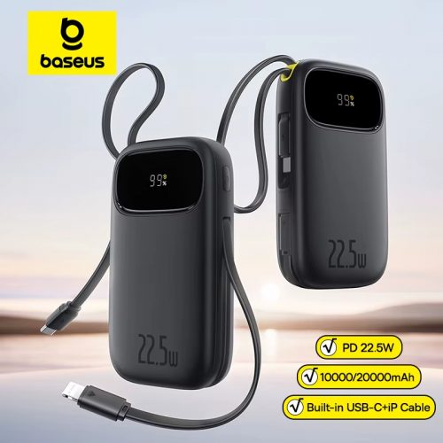 רק 16.8$/55 ש״ח לסוללת הגיבוי Baseus QPow 3 10000mAh עם כבל משולב – עוצמה ניידת, טעינה מהירה ונוחות שימוש מרבית בעיצוב קומפקטי ומעודכן!!