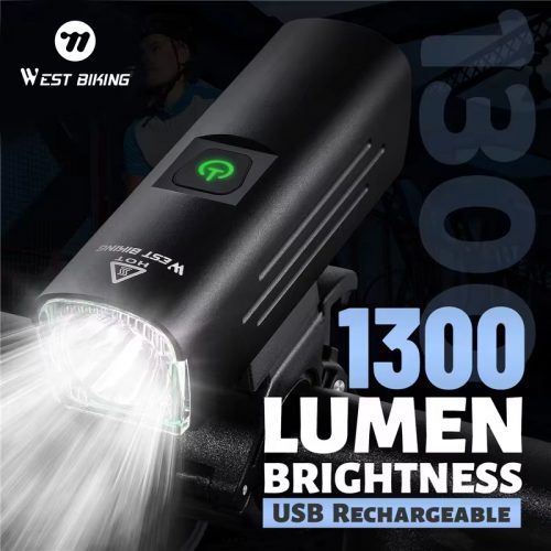 רק 45 ש״ח עם הקופון IFPYKI8 לפנס קדמי לאופניים West Biking עם עוצמה של 1300 לומן!!