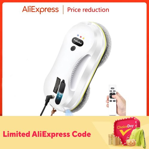 רק 61$\229 ש״ח עם הקופון AECD08 לרובוט לניקוי חלונות כולל רפידות ניקיון להחלפה, מנגנון התזת מים אוטומטי, שקט במיוחד!!