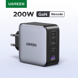 רק 40.7$/133 ש״ח למטען GaN עוצמתי במיוחד של 200W מבית UGREEN עם 4 יציאות USB לטעינה מהירה!!