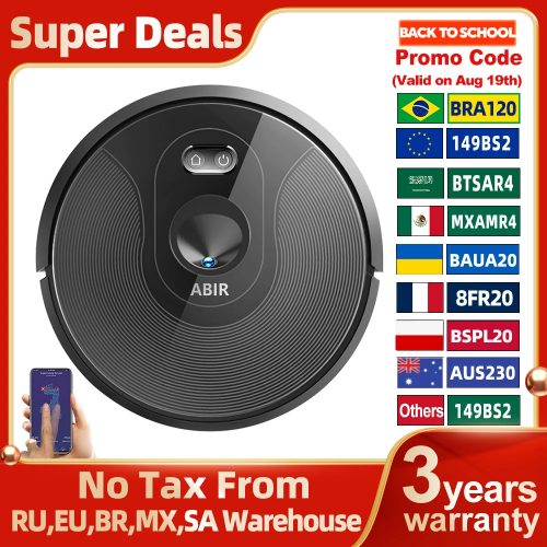 רק 139$\520 ש״ח עם הקופון AECD20 לשואב + שוטף הרובוטי החכם הכי משתלם בשוק – ABIR X6 – כולל משלוח מהיר ופטור ממס ממחסן ישראל!!