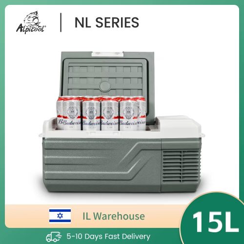 רק 111$\377 ש״ח מחיר סופי ממחסן ישראל עם הקופון ALP026IL לרב המכר המטורף – מקרר נייד סופר איכותי לרכב Alpicool NL15!!
