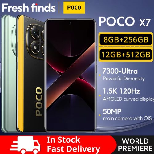 רק 229$/745 ש״ח לסמארטפון POCO X7 5G עם מסך 120Hz AMOLED Flow, מצלמה 50MP וסוללה 5110mAh בגרסה החזקה 12+512GB!!