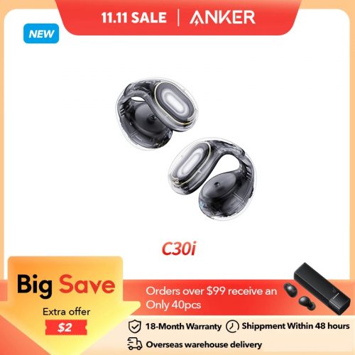 רק 99 ש״ח עם הקופון AEAFF03 לאוזניות עגיל החדשות מבית אנקר Soundcore C30i!! בארץ המחיר 289 ש״ח!!